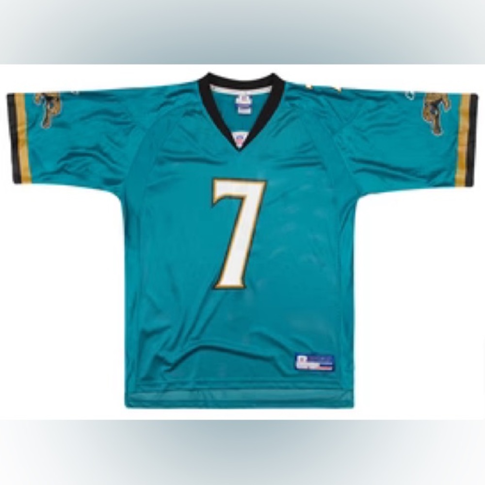 2003-04 JACKSONVILLE JAGUARS LEFTWICH #7 REEBOK ON FIELD JERSEY - Picture 1 of 8